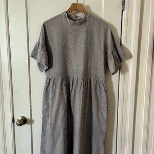 Piper & Scoot Mock Neck Striped Dress - Size Large